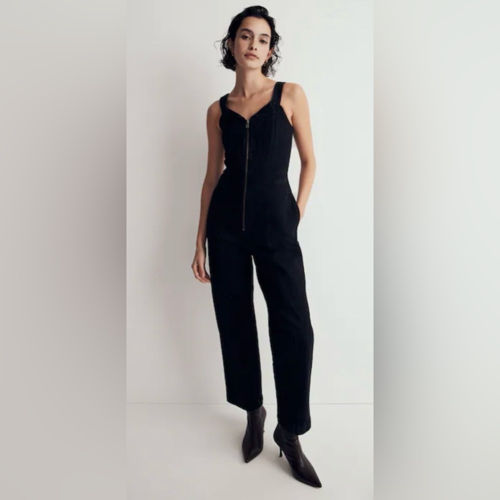 Madewell Denim Zip Front Jumpsuit Size 6